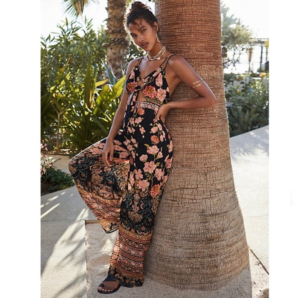 Free People Sundown Floral Jumpsuit